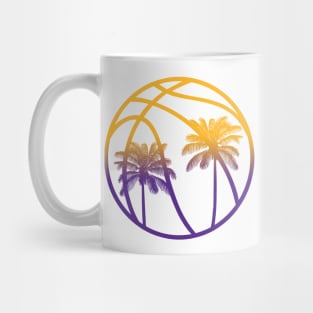 LA Palm Tree Basketball - White Mug